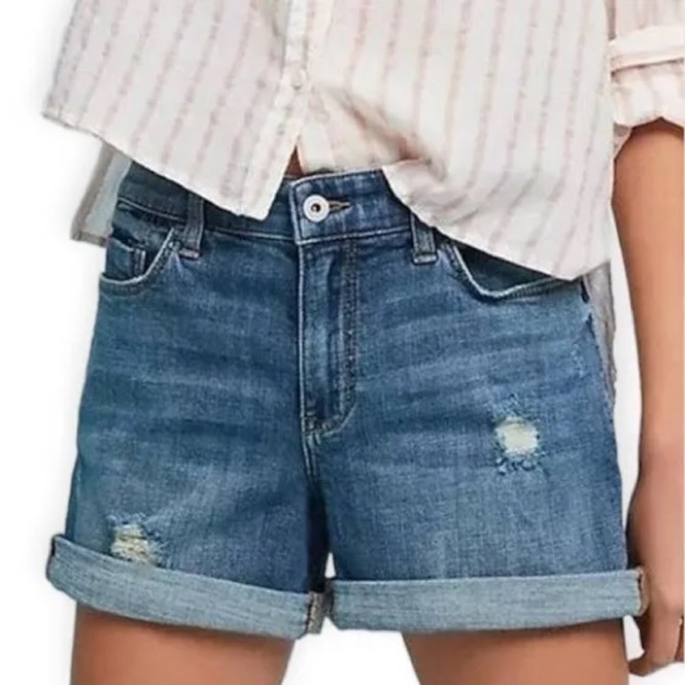 Anthropologie Pilcro and the Letterpress Slim Boyfriend Denim Jean Shorts 28